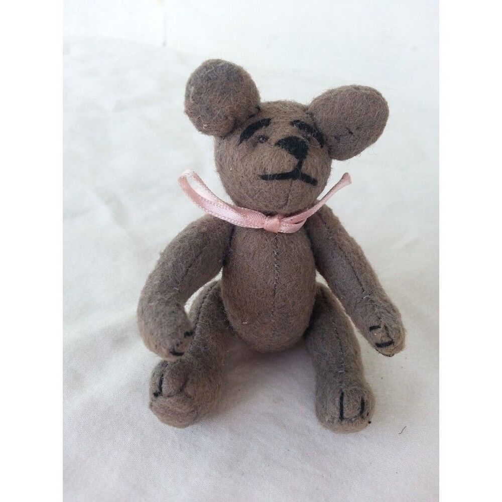 Vintage 1985 Miniature 4" Just-Us-Bears Teddy Bear  U.S.A. Made